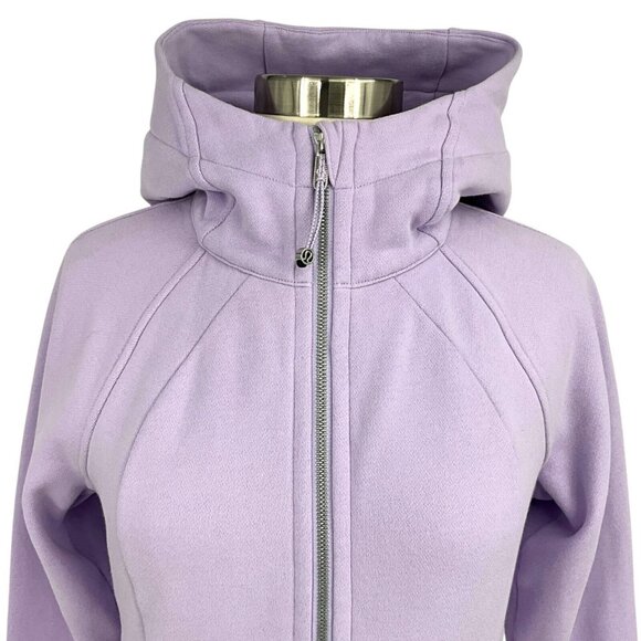 Lululemon Scuba Hoodie Jacket Light Cotton Fleece Sheer Violet Size 4 Full Zip - Picture 2 of 9